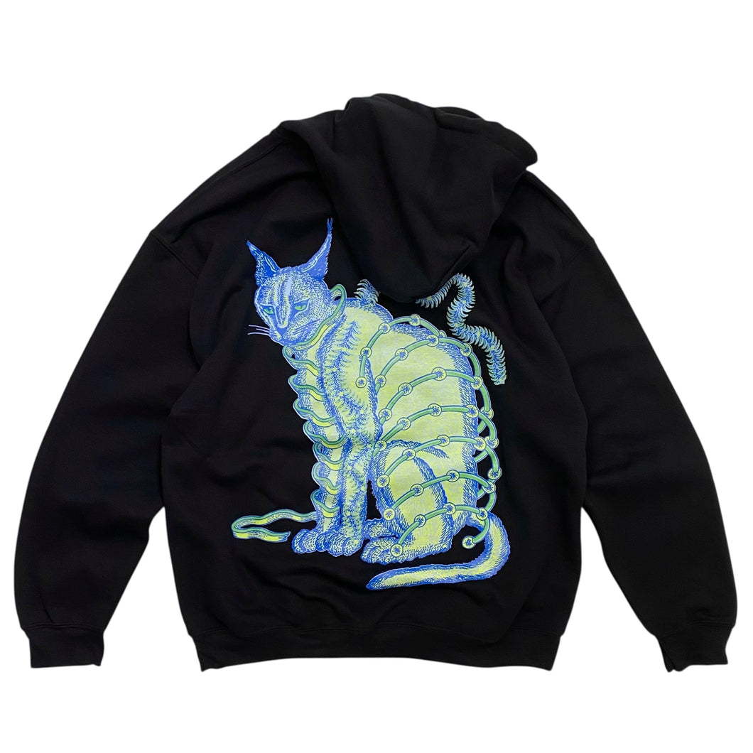 TETSUNORI TAWARAYA / CARACAL CAT ZIPPED HOODIE