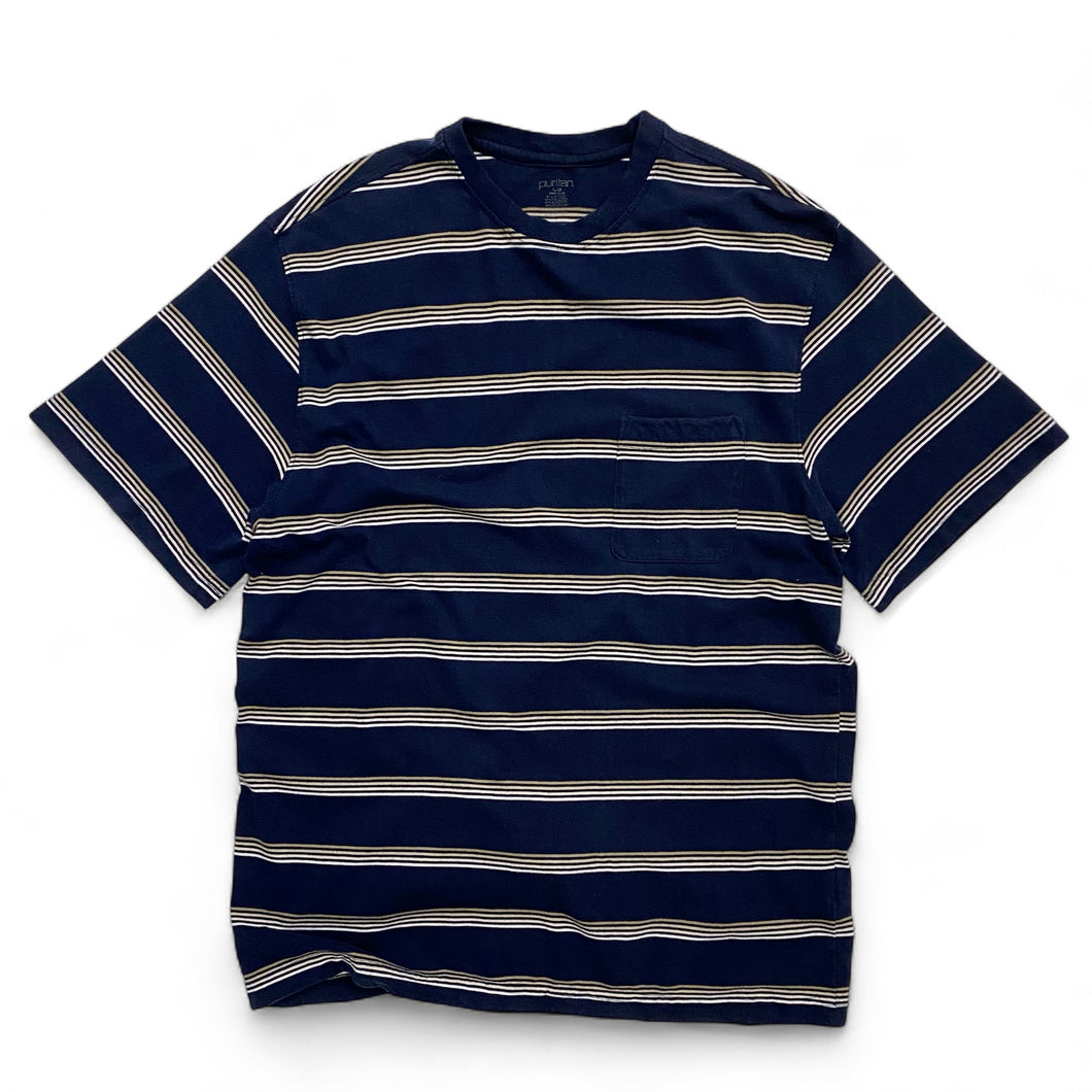 PURITAN S/S STRIPED POCKET TEE