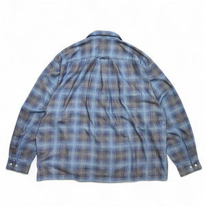 SEDAN ALL-PURPOSE / PRINTED PLAID FLANNEL OPEN COLLAR SHIRT