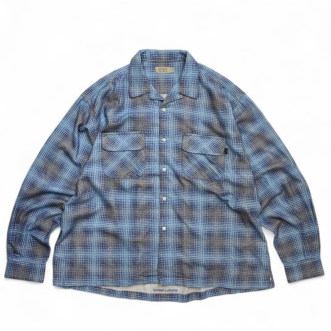 SEDAN ALL-PURPOSE / PRINTED PLAID FLANNEL OPEN COLLAR SHIRT