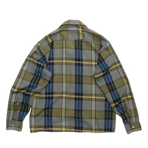 60s PRESTIGE L/S OPEN COLLAR PLAID SHIRT