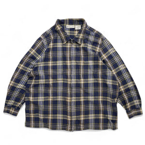 90s ZIP UP FLANNEL SHIRT