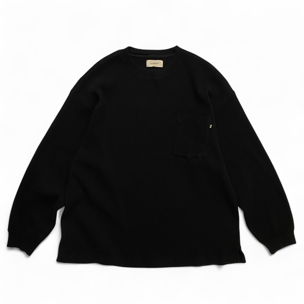 WONDERLAND / WAFFLE L/S : BLACK